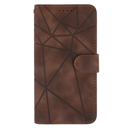 For Samsung Galaxy S24 FE Stand Case Line Pattern Leather Phone Cover