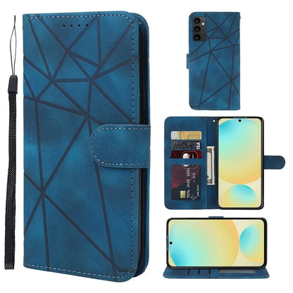 For Samsung Galaxy S24 FE Stand Case Line Pattern Leather Phone Cover