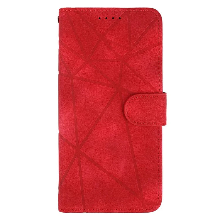 For Samsung Galaxy S24 FE Stand Case Line Pattern Leather Phone Cover