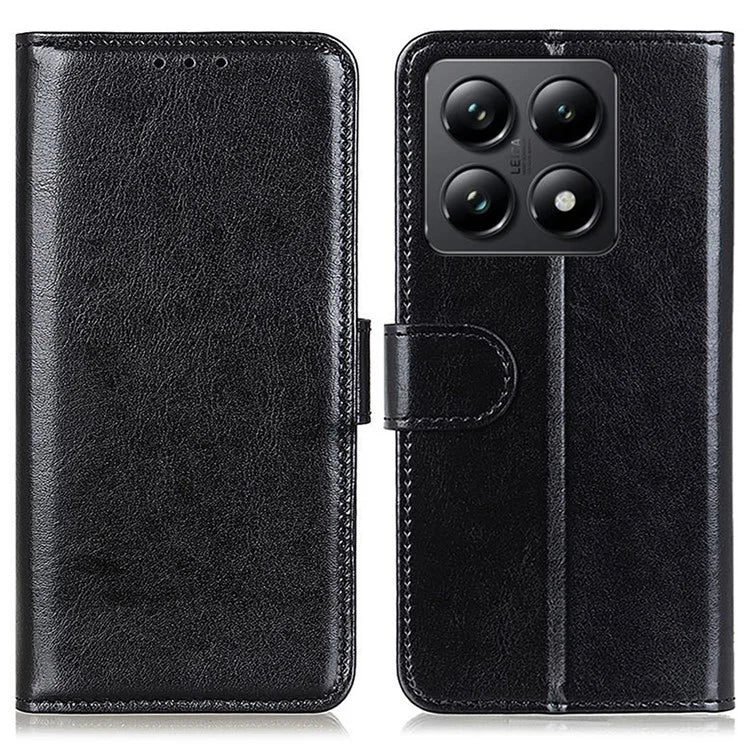 For Xiaomi 14T Pro Case Crazy Horse Texture PU Leather Phone Stand Cover