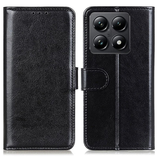 For Xiaomi 14T Pro Case Crazy Horse Texture PU Leather Phone Stand Cover