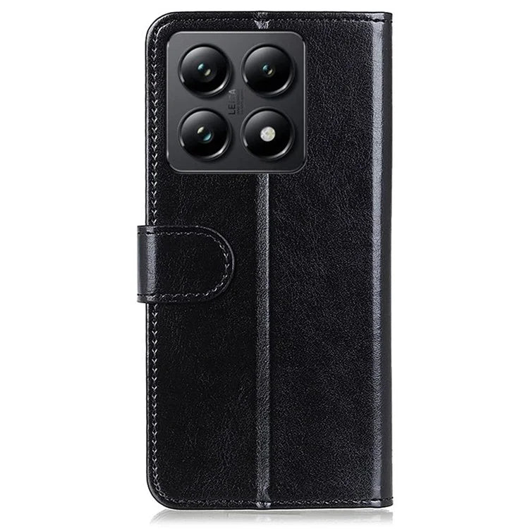 For Xiaomi 14T Pro Case Crazy Horse Texture PU Leather Phone Stand Cover