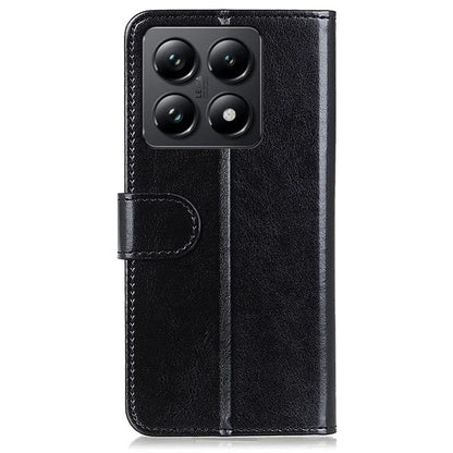 For Xiaomi 14T Pro Case Crazy Horse Texture PU Leather Phone Stand Cover