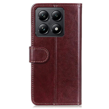 For Xiaomi 14T Pro Case Crazy Horse Texture PU Leather Phone Stand Cover