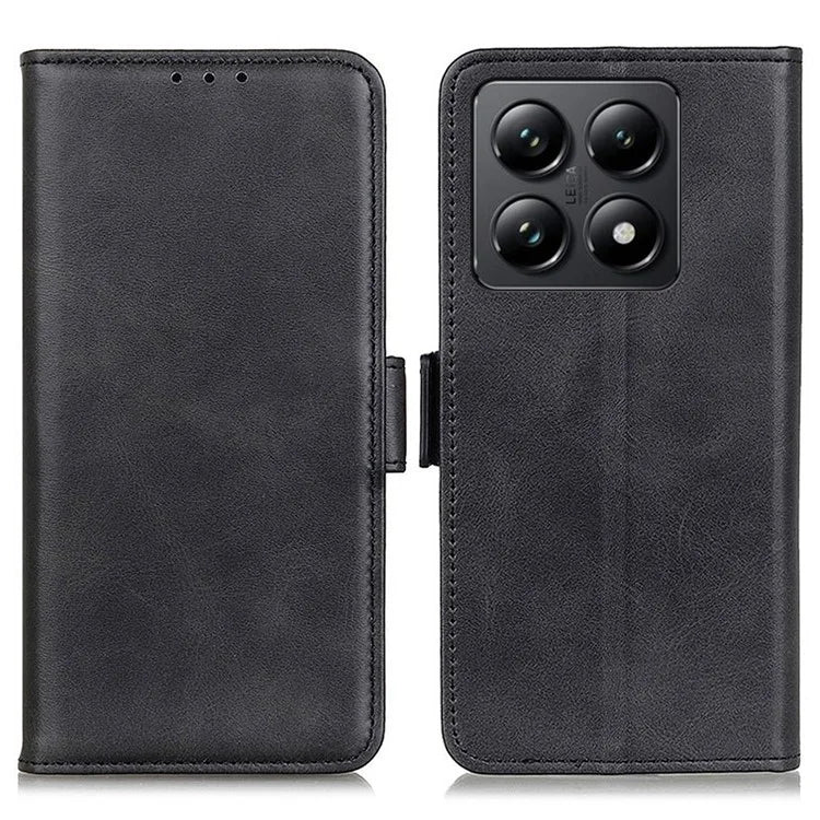 For Xiaomi 14T Pro Case Stand Cowhide Texture PU Leather Phone Cover