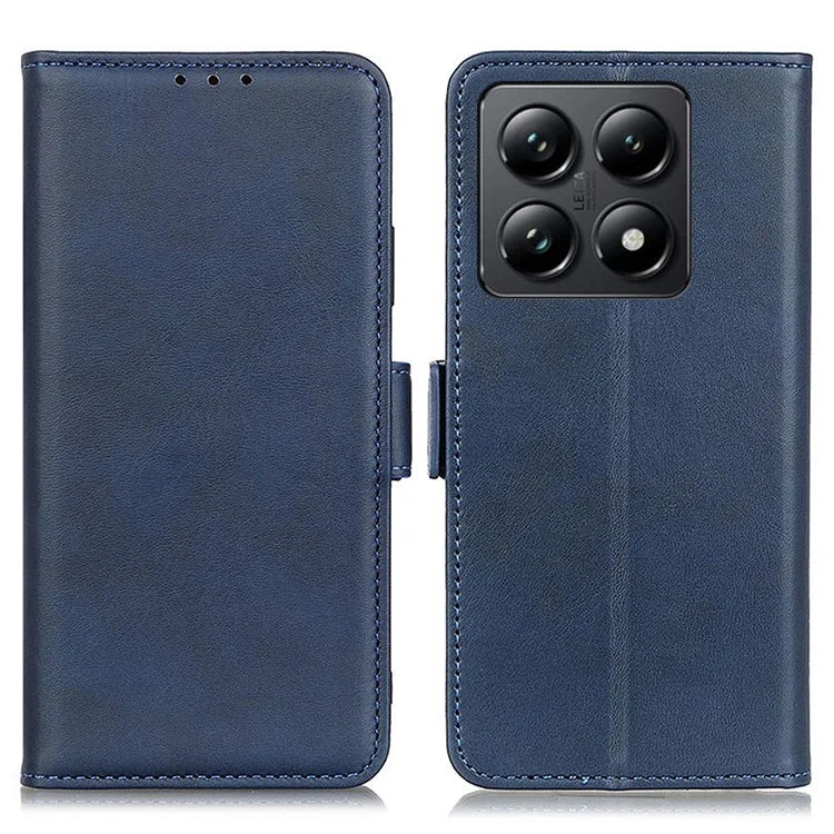 For Xiaomi 14T Pro Case Stand Cowhide Texture PU Leather Phone Cover