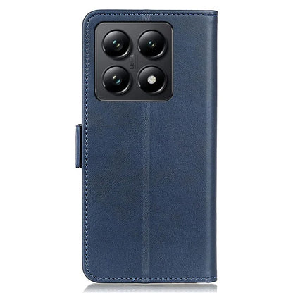 For Xiaomi 14T Pro Case Stand Cowhide Texture PU Leather Phone Cover