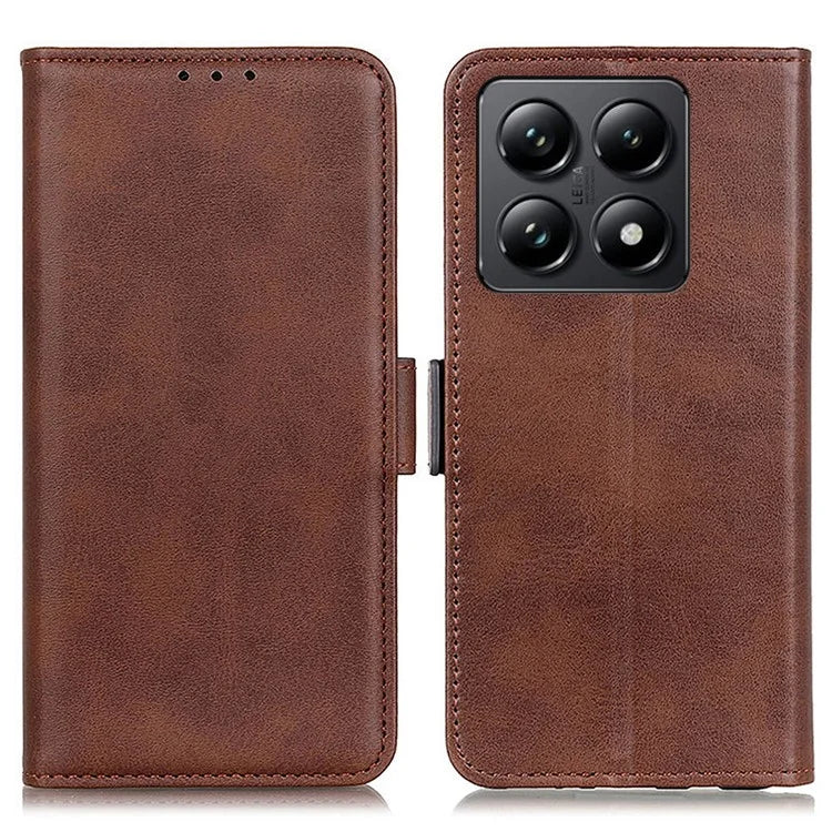 For Xiaomi 14T Pro Case Stand Cowhide Texture PU Leather Phone Cover