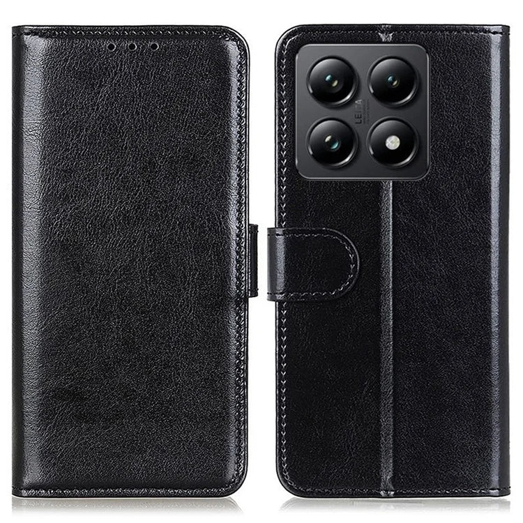 For Xiaomi 14T Case Crazy Horse Texture PU Leather Phone Stand Cover