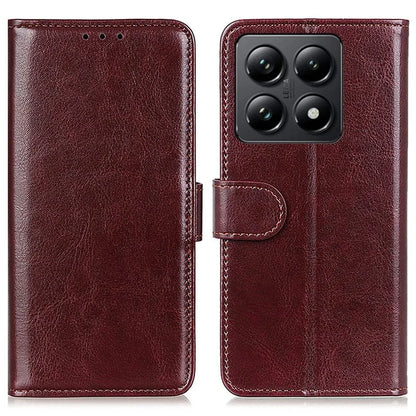 For Xiaomi 14T Case Crazy Horse Texture PU Leather Phone Stand Cover