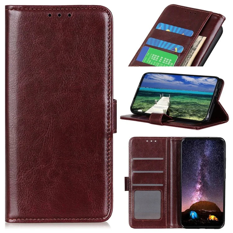 For Xiaomi 14T Case Crazy Horse Texture PU Leather Phone Stand Cover