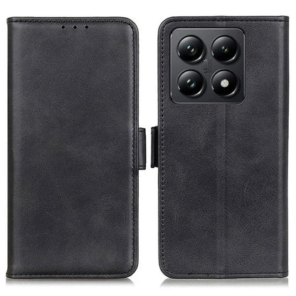 For Xiaomi 14T Case Stand Cowhide Texture PU Leather Phone Cover