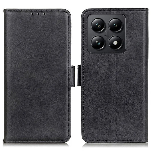 For Xiaomi 14T Case Stand Cowhide Texture PU Leather Phone Cover