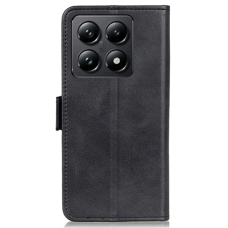 For Xiaomi 14T Case Stand Cowhide Texture PU Leather Phone Cover