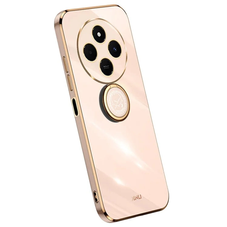 XINLI For Xiaomi Redmi 14C 4G Case Ring Kickstand Electroplating TPU Phone Cover