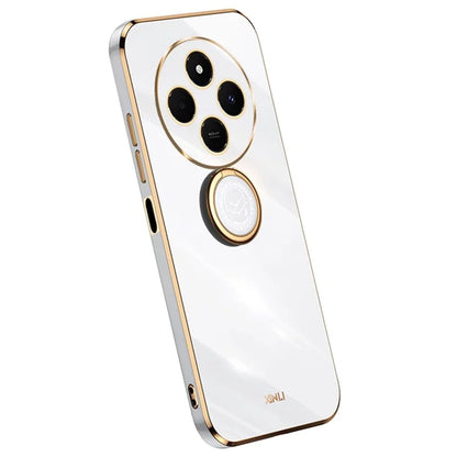 XINLI For Xiaomi Redmi 14C 4G Case Ring Kickstand Electroplating TPU Phone Cover
