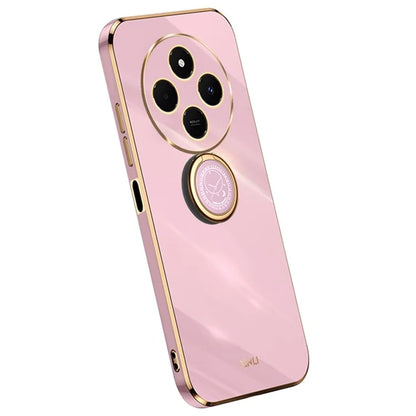 XINLI For Xiaomi Redmi 14C 4G Case Ring Kickstand Electroplating TPU Phone Cover