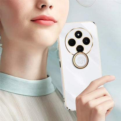 XINLI For Xiaomi Redmi 14C 4G Case Ring Kickstand Electroplating TPU Phone Cover