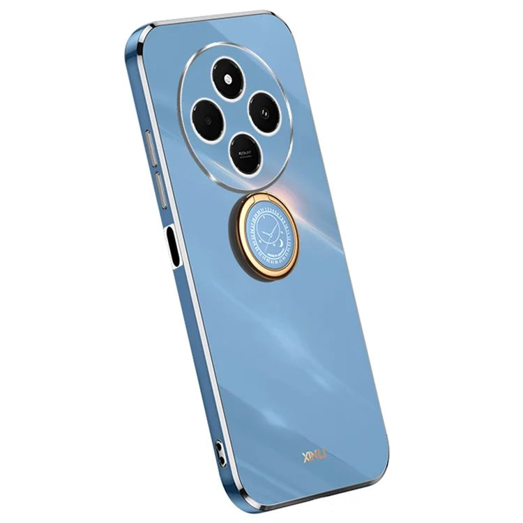XINLI For Xiaomi Redmi 14C 4G Case Ring Kickstand Electroplating TPU Phone Cover