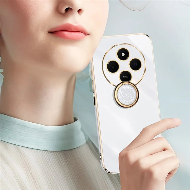 XINLI For Xiaomi Redmi 14C 4G Case Ring Kickstand Electroplating TPU Phone Cover