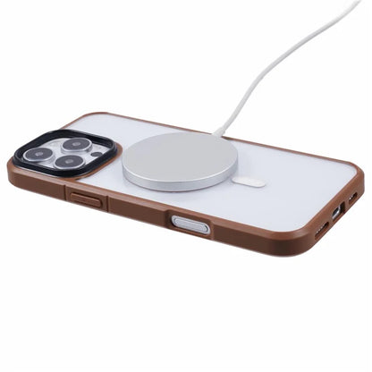 X-LEVEL Crystal Clear Series for iPhone 16 Pro Case TPU+PC Phone Cover Compatible with MagSafe - Titanium Gold
