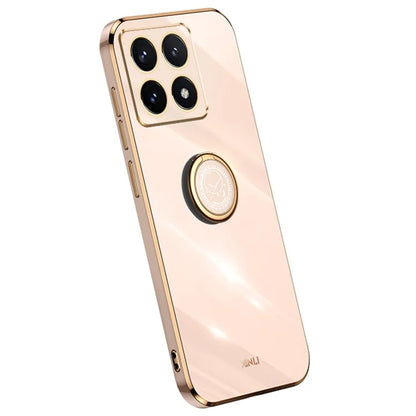 XINLI For Xiaomi 14T Pro Case Ring Kickstand Electroplating TPU Phone Cover