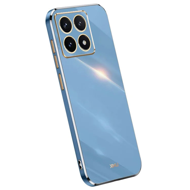 XINLI For Xiaomi 14T Pro Case TPU Phone Cover with Electroplating Frame