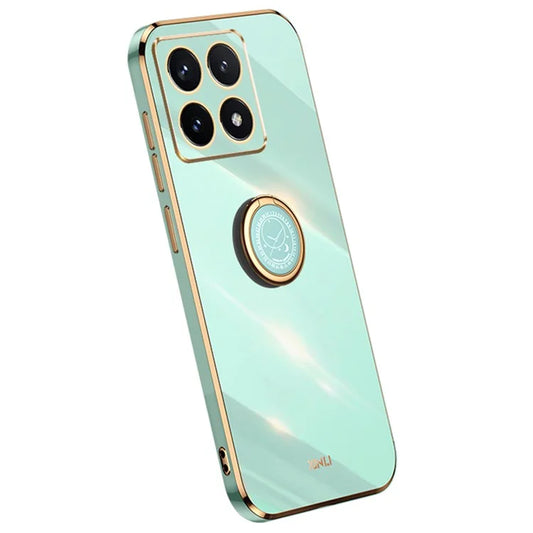 XINLI For Xiaomi 14T Case Ring Kickstand Electroplating TPU Phone Cover