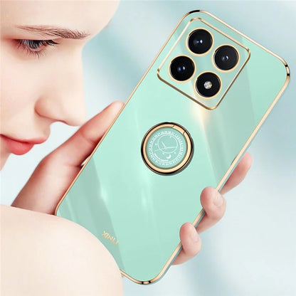 XINLI For Xiaomi 14T Case Ring Kickstand Electroplating TPU Phone Cover