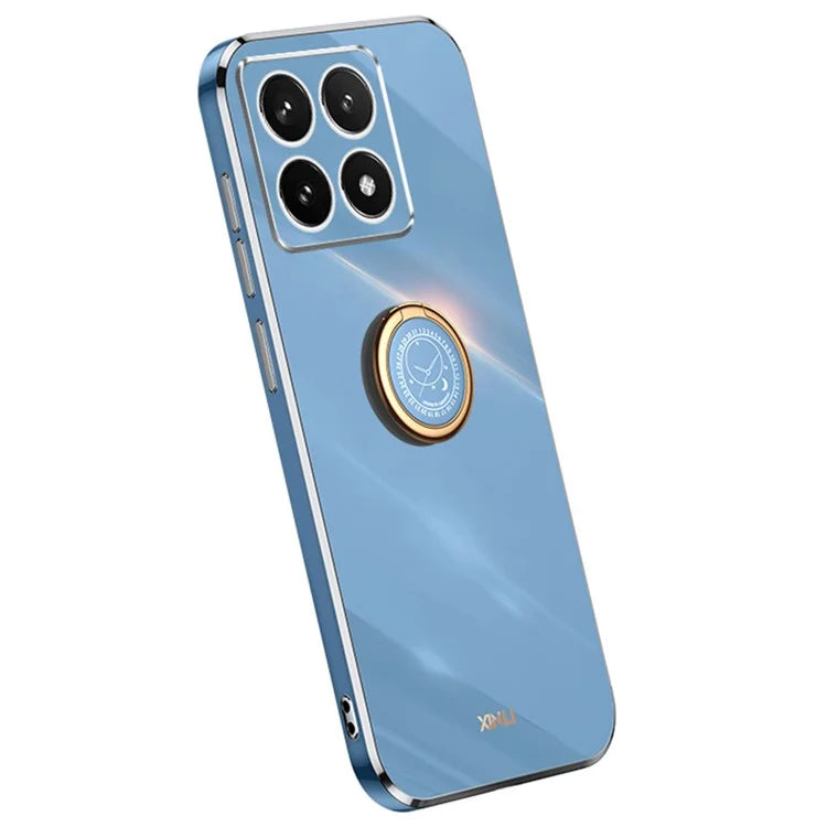 XINLI For Xiaomi 14T Case Ring Kickstand Electroplating TPU Phone Cover