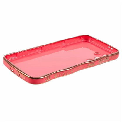 For Samsung Galaxy A25 5G (Global) (161.0 x 76.5 x 8.3mm) Case Love Hearts TPU Phone Cover Curly Wave Frame Large Window
