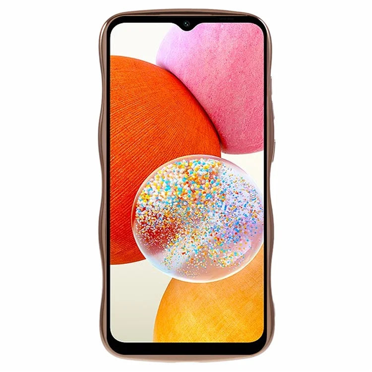 For Samsung Galaxy A14 4G / 5G Case Love Hearts TPU Phone Cover Curly Wave Frame Large Window