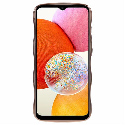 For Samsung Galaxy A14 4G / 5G Case Love Hearts TPU Phone Cover Curly Wave Frame Large Window