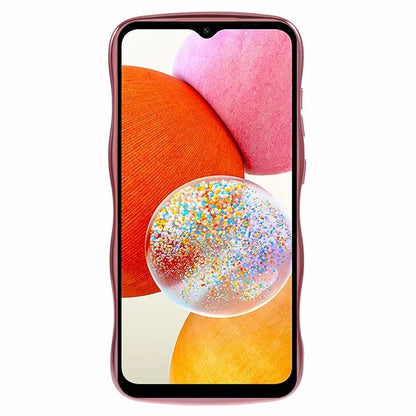 For Samsung Galaxy A14 4G / 5G Case Love Hearts TPU Phone Cover Curly Wave Frame Large Window