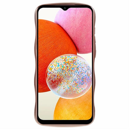 For Samsung Galaxy A14 4G / 5G Case Love Hearts TPU Phone Cover Curly Wave Frame Large Window