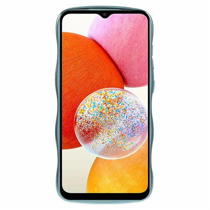 For Samsung Galaxy A14 4G / 5G Case Love Hearts TPU Phone Cover Curly Wave Frame Large Window