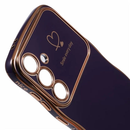 For Samsung Galaxy A15 4G / 5G Case Love Hearts TPU Phone Cover Curly Wave Frame Large Window