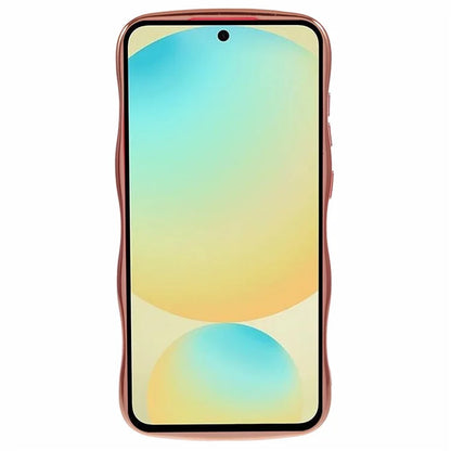 For Samsung Galaxy S24 Case Love Hearts TPU Phone Cover Curly Wave Frame Large Window