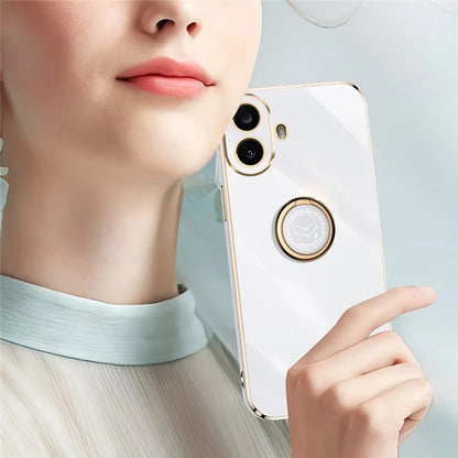 XINLI For Nothing CMF Phone 1 Case Ring Kickstand Electroplating TPU Phone Cover