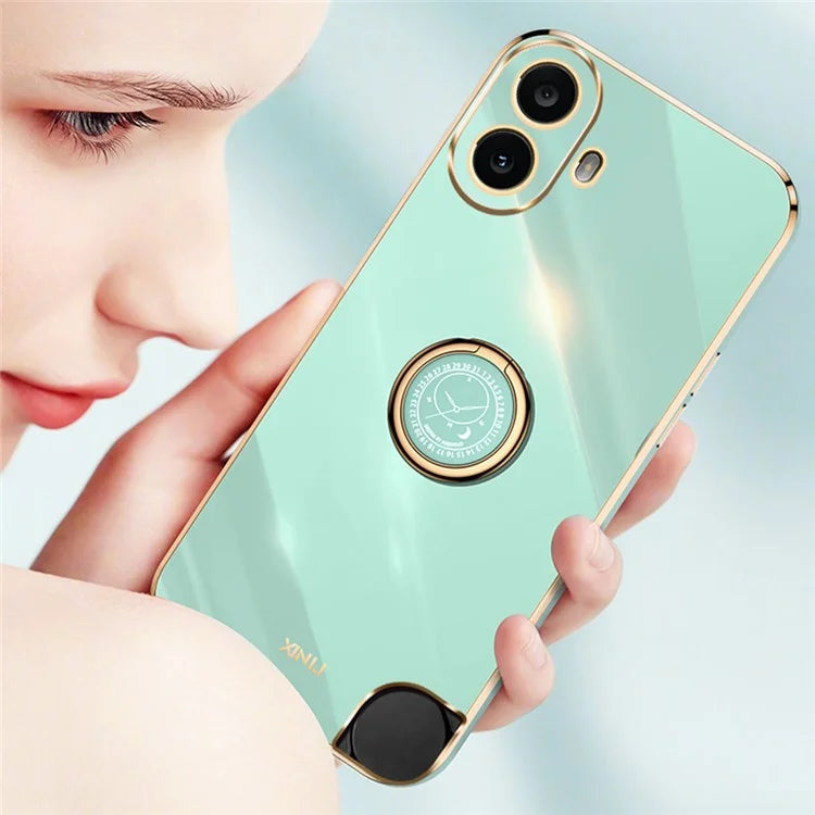 XINLI For Nothing CMF Phone 1 Case Ring Kickstand Electroplating TPU Phone Cover