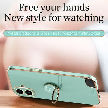 XINLI For Nothing CMF Phone 1 Case Ring Kickstand Electroplating TPU Phone Cover