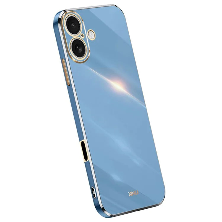 XINLI For iPhone 16 Case TPU Phone Cover with Electroplating Frame
