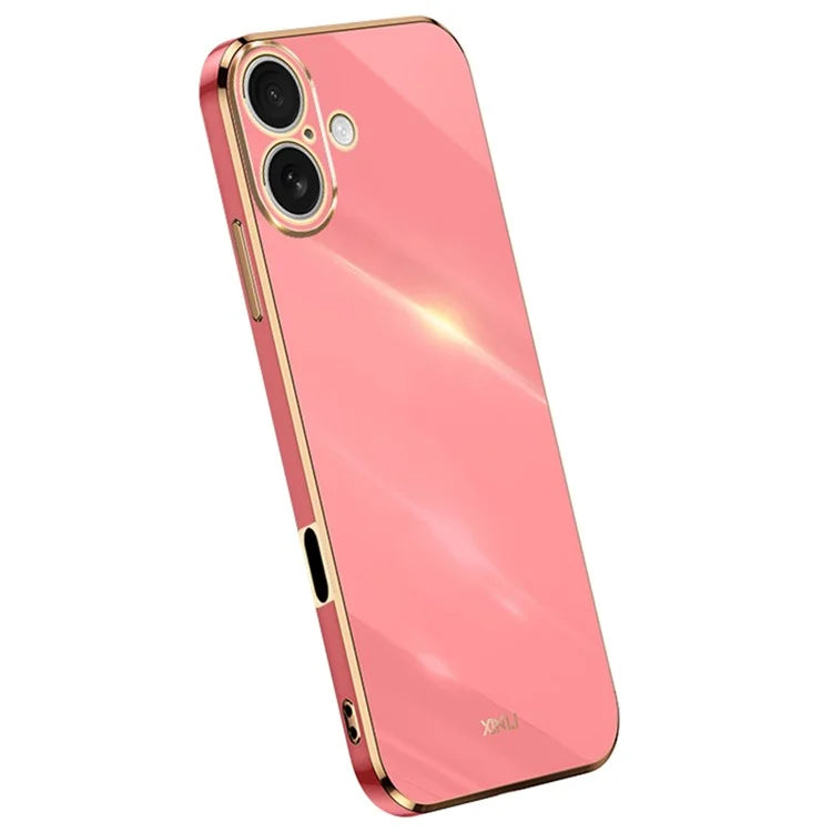 XINLI For iPhone 16 Plus Case TPU Phone Cover with Electroplating Frame