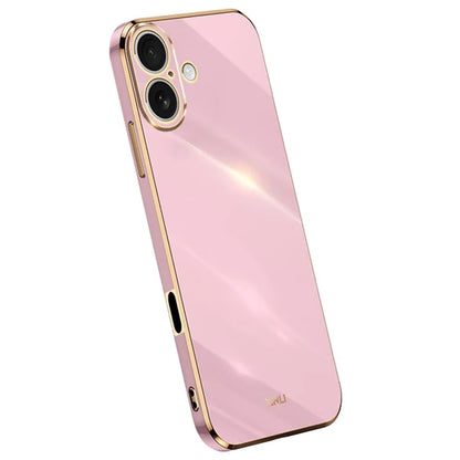 XINLI For iPhone 16 Plus Case TPU Phone Cover with Electroplating Frame