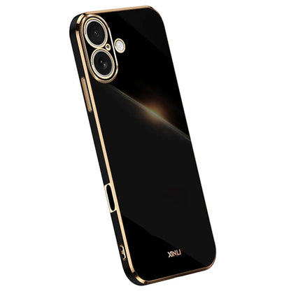 XINLI For iPhone 16 Plus Case TPU Phone Cover with Electroplating Frame