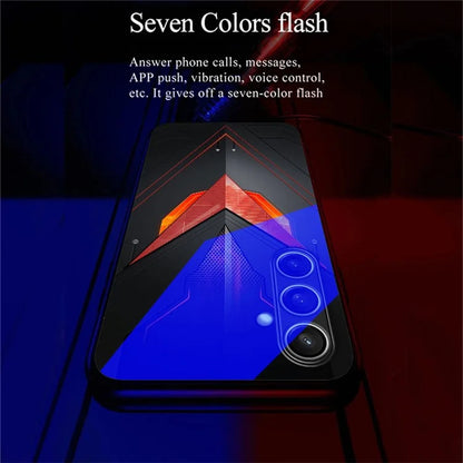 For Samsung Galaxy S24 FE Case Call Flash Series Pattern Printing Tempered Glass + TPU Combo Phone Case