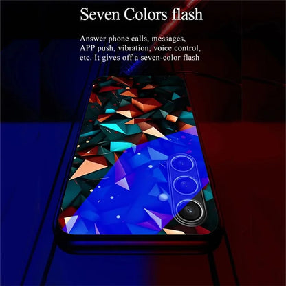 For Samsung Galaxy A55 5G Case Call Flash Series Pattern Printing Tempered Glass + TPU Combo Phone Case
