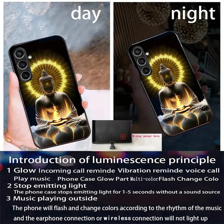 For Samsung Galaxy A25 5G (Global) Case Call Flash Series Pattern Printing Tempered Glass + TPU Combo Phone Case