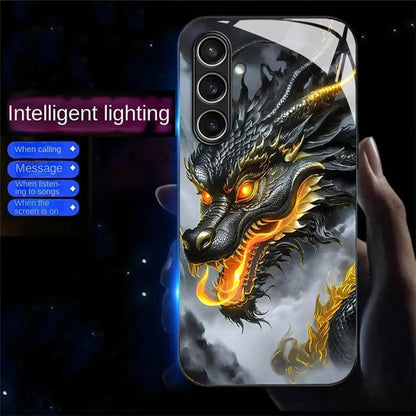 For Samsung Galaxy A25 5G (Global) Case Call Flash Series Pattern Printing Tempered Glass + TPU Combo Phone Case