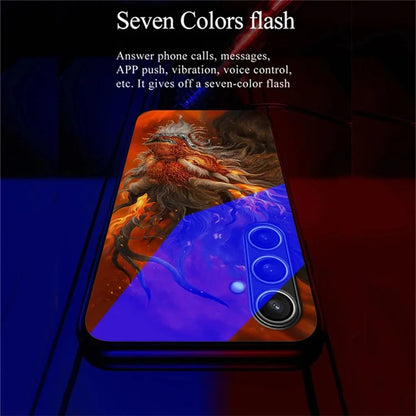 For Samsung Galaxy A25 5G (Global) Case Call Flash Series Pattern Printing Tempered Glass + TPU Combo Phone Case